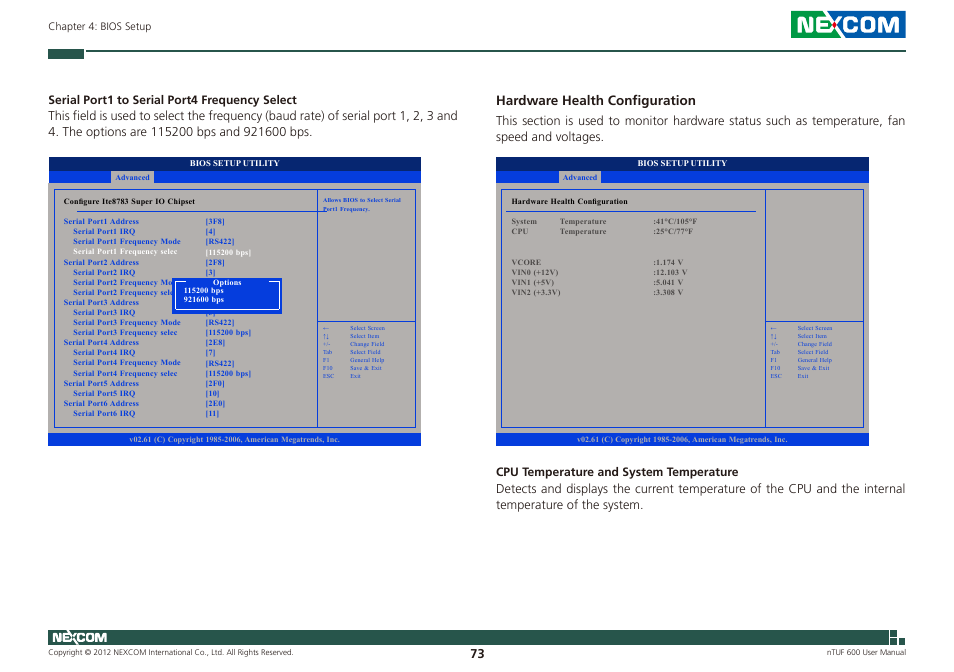 Hardware health configuration | NEXCOM nTUF 600 User Manual | Page 87 / 100