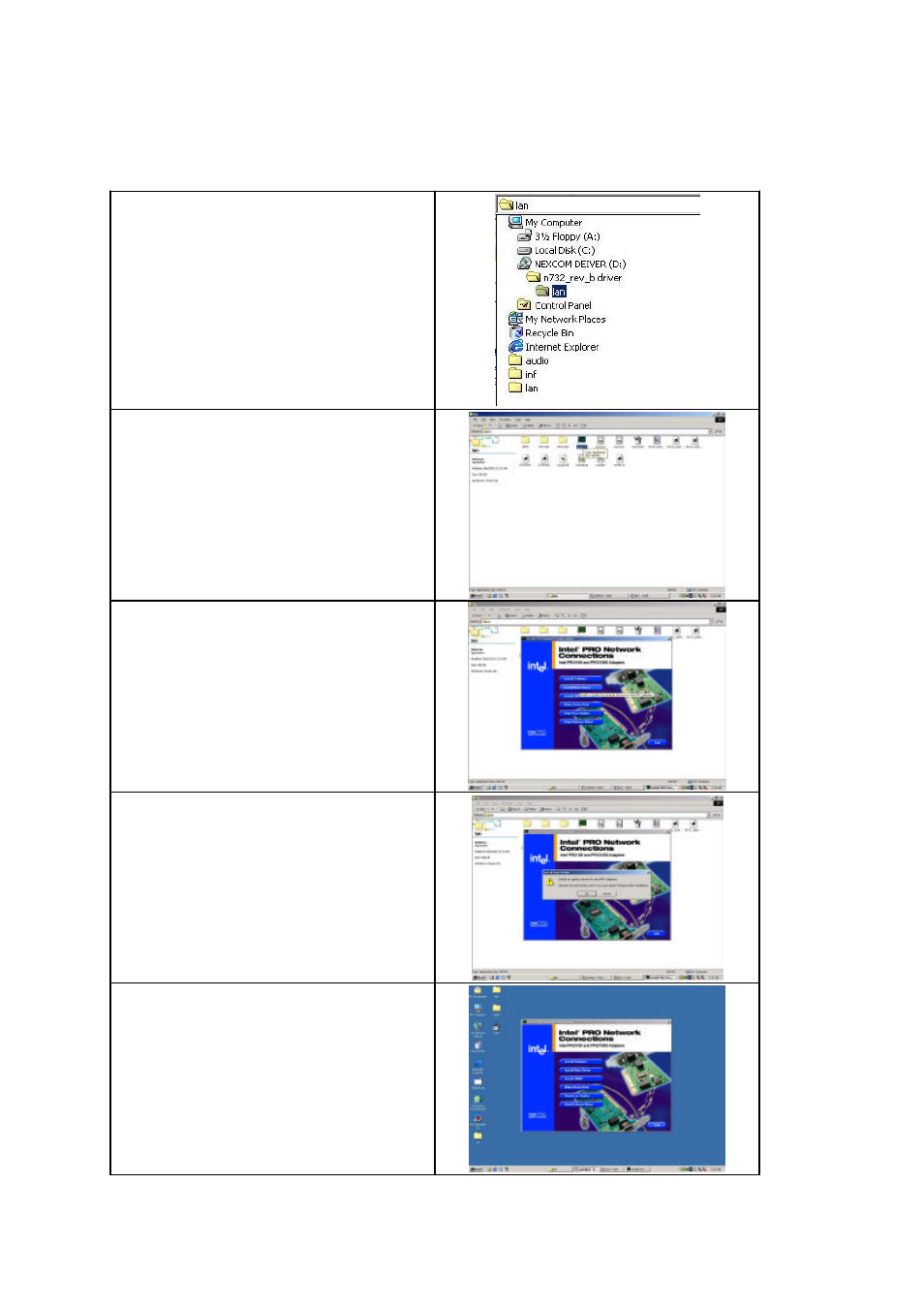 5 installing the on-board lan driver | NEXCOM NEX 732L2G User Manual | Page 61 / 71