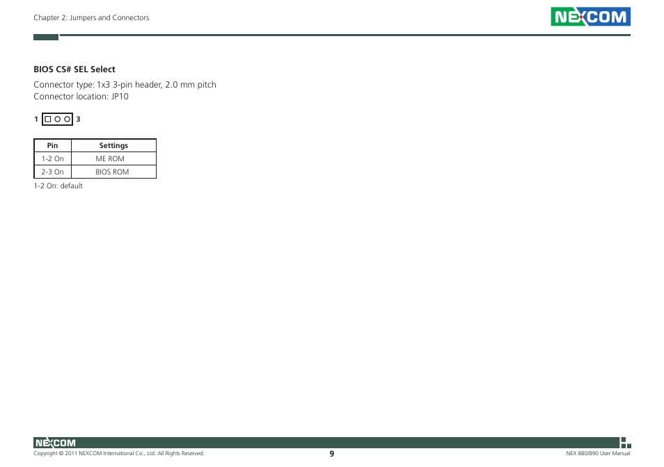 NEXCOM NEX 880 User Manual | Page 22 / 58