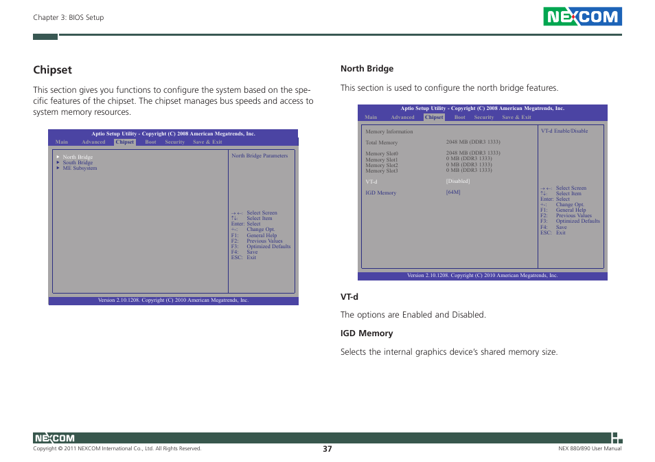Chipset | NEXCOM NEX 880 User Manual | Page 50 / 58