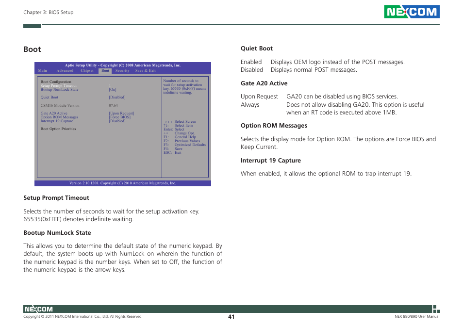 Boot | NEXCOM NEX 880 User Manual | Page 54 / 58