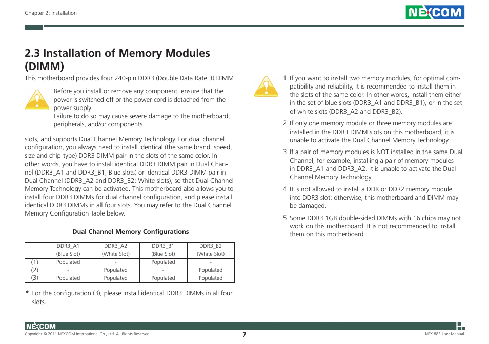 NEXCOM NEX 883 User Manual | Page 18 / 53