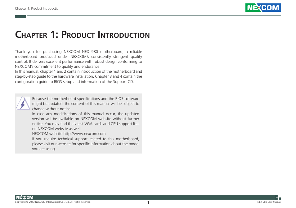 NEXCOM NEX 980 User Manual | Page 12 / 52