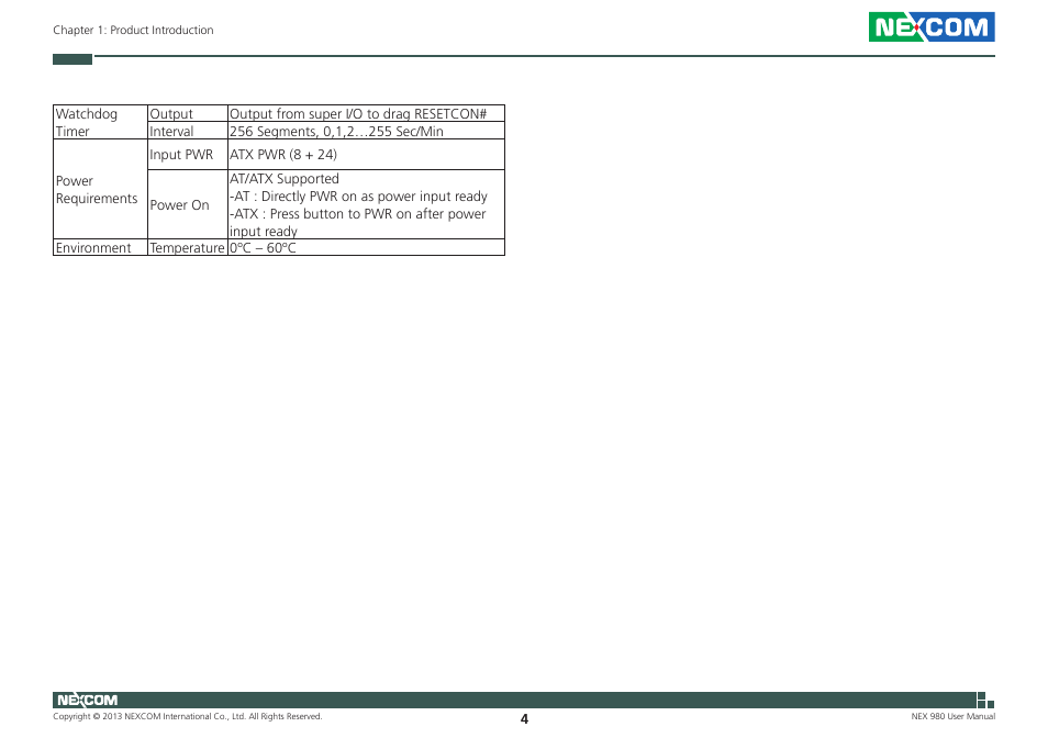 NEXCOM NEX 980 User Manual | Page 15 / 52