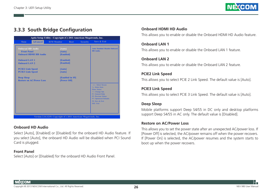 3 south bridge configuration | NEXCOM NEX 980 User Manual | Page 37 / 52