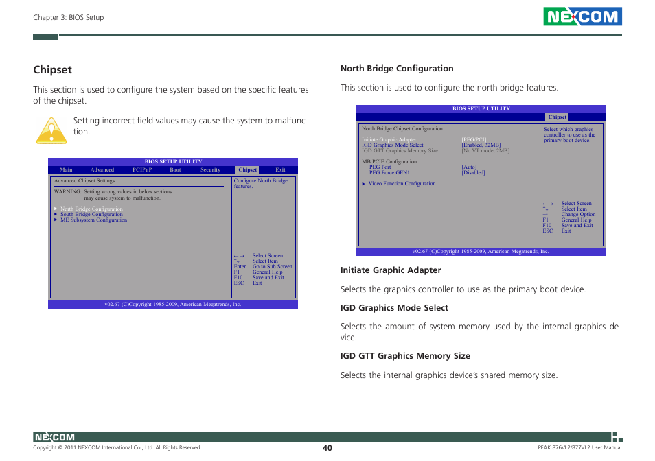 Chipset | NEXCOM PEAK 876VL2 User Manual | Page 53 / 64