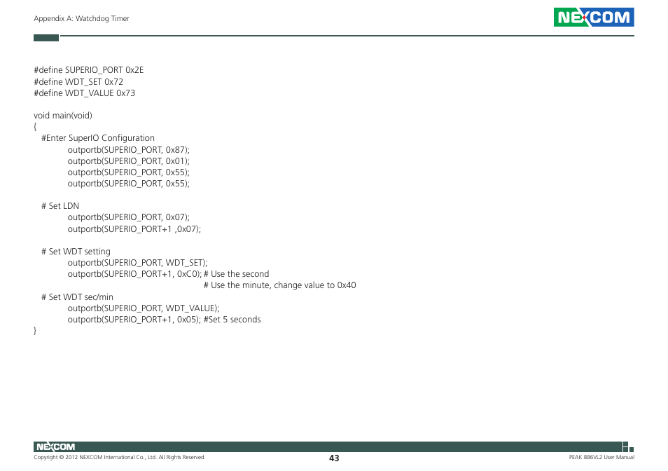 NEXCOM PEAK 886VL2 User Manual | Page 58 / 58