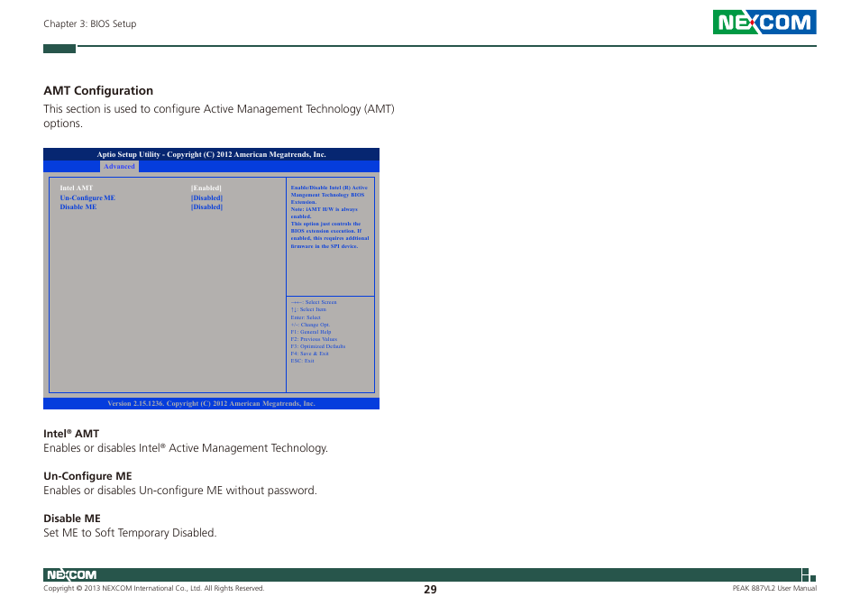 Amt configuration | NEXCOM PEAK 887VL2 User Manual | Page 43 / 53