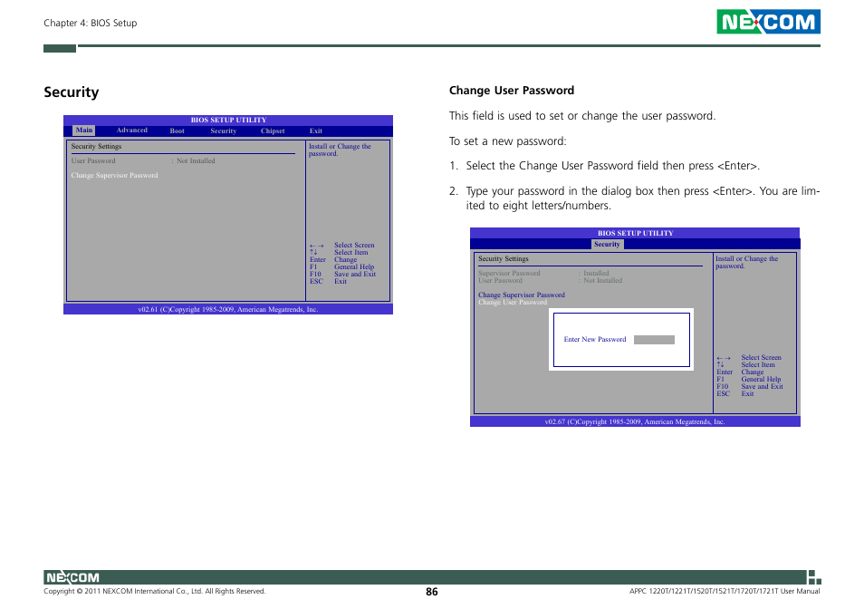 Security | NEXCOM APPC 1220T User Manual | Page 101 / 110