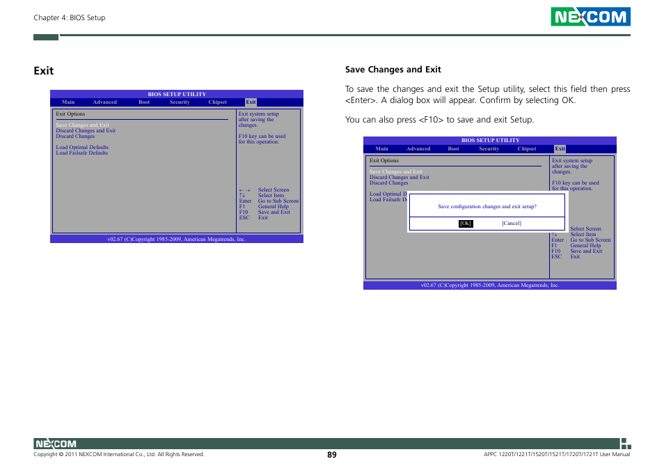 Exit | NEXCOM APPC 1220T User Manual | Page 104 / 110