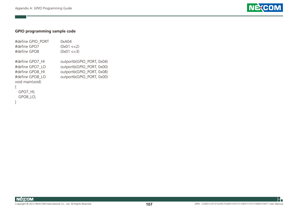 NEXCOM APPC 1230T User Manual | Page 123 / 130