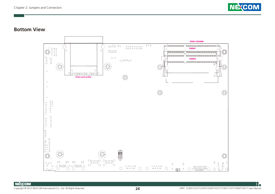 Bottom view | NEXCOM APPC 1230T User Manual | Page 40 / 130