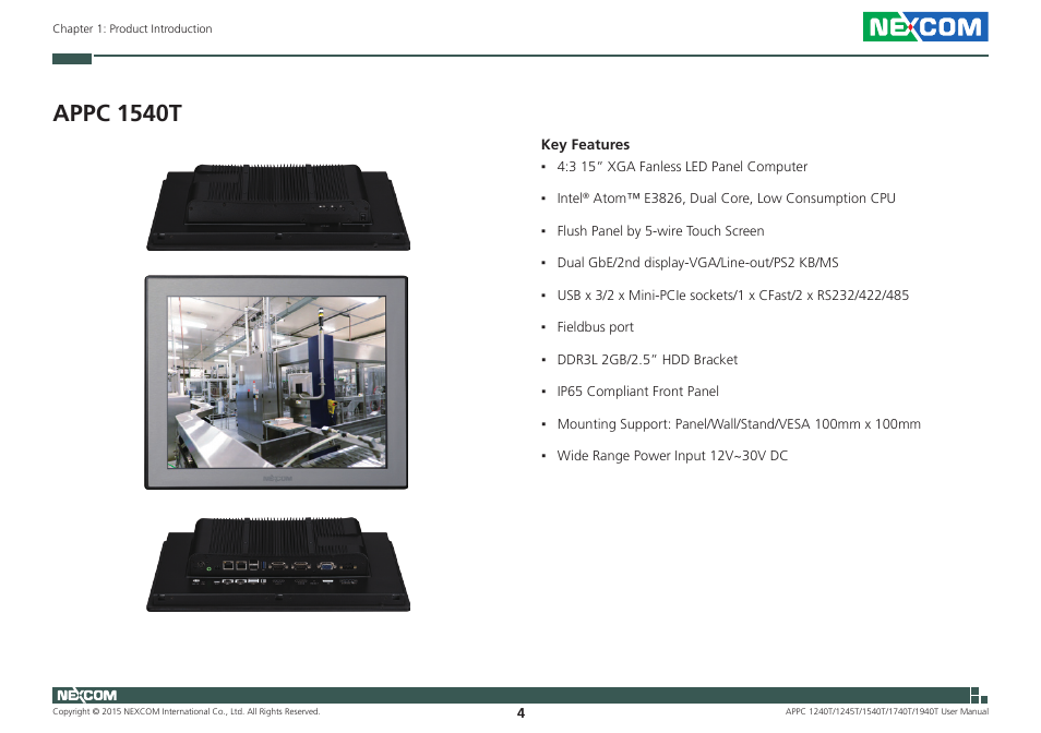 Appc 1540t | NEXCOM APPC 1240T User Manual | Page 20 / 116