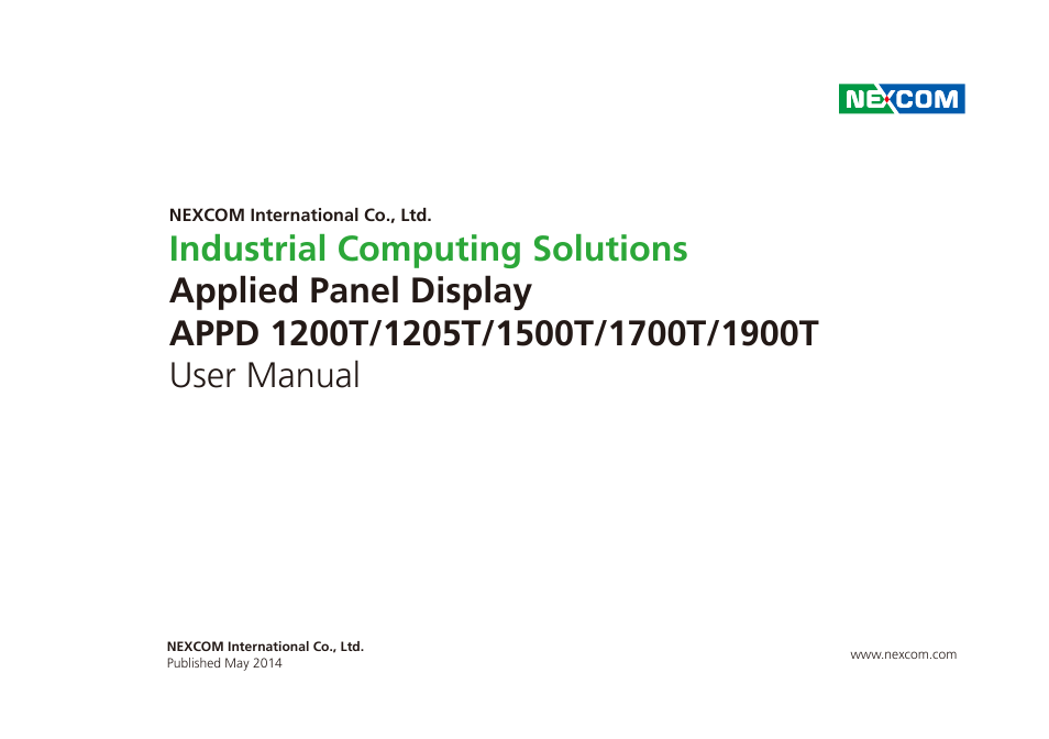 NEXCOM APPD 1200T User Manual | 67 pages