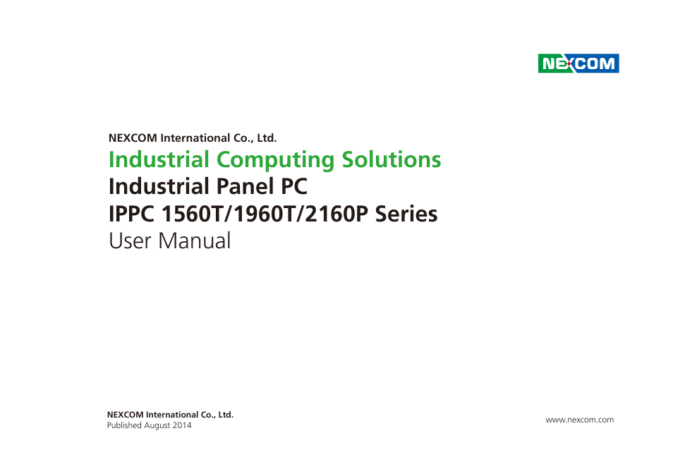 NEXCOM IPPC 1560T User Manual | 135 pages