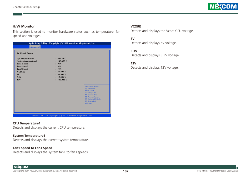 H/w monitor | NEXCOM IPPC 1560T User Manual | Page 119 / 135