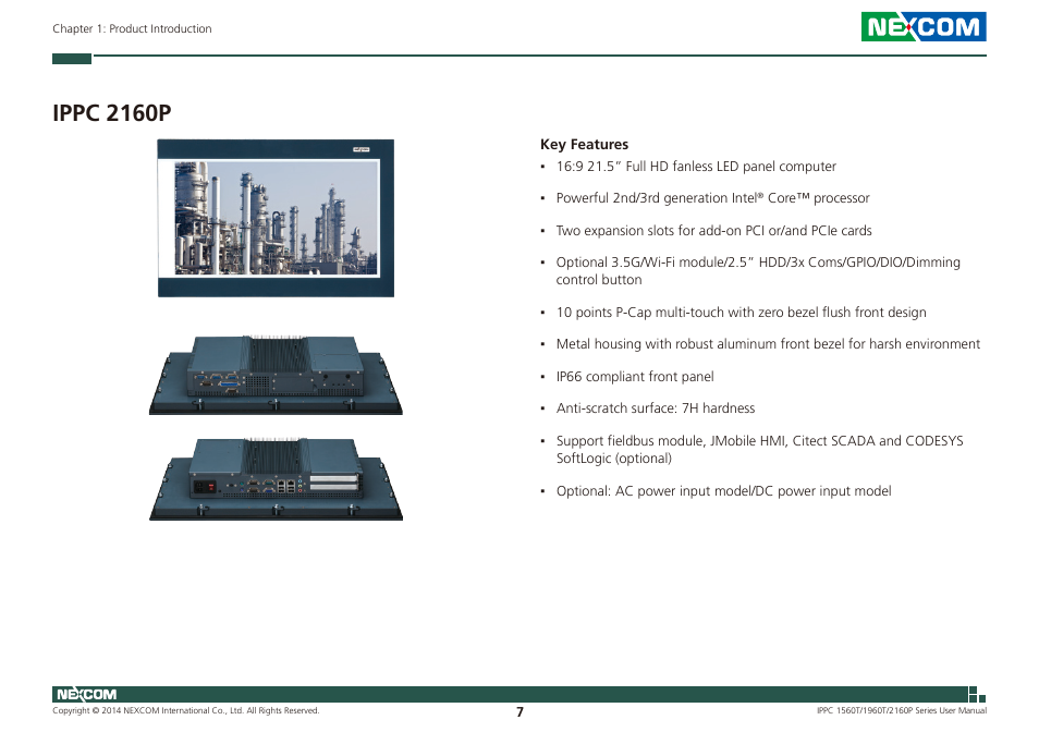 Ippc 2160p | NEXCOM IPPC 1560T User Manual | Page 24 / 135