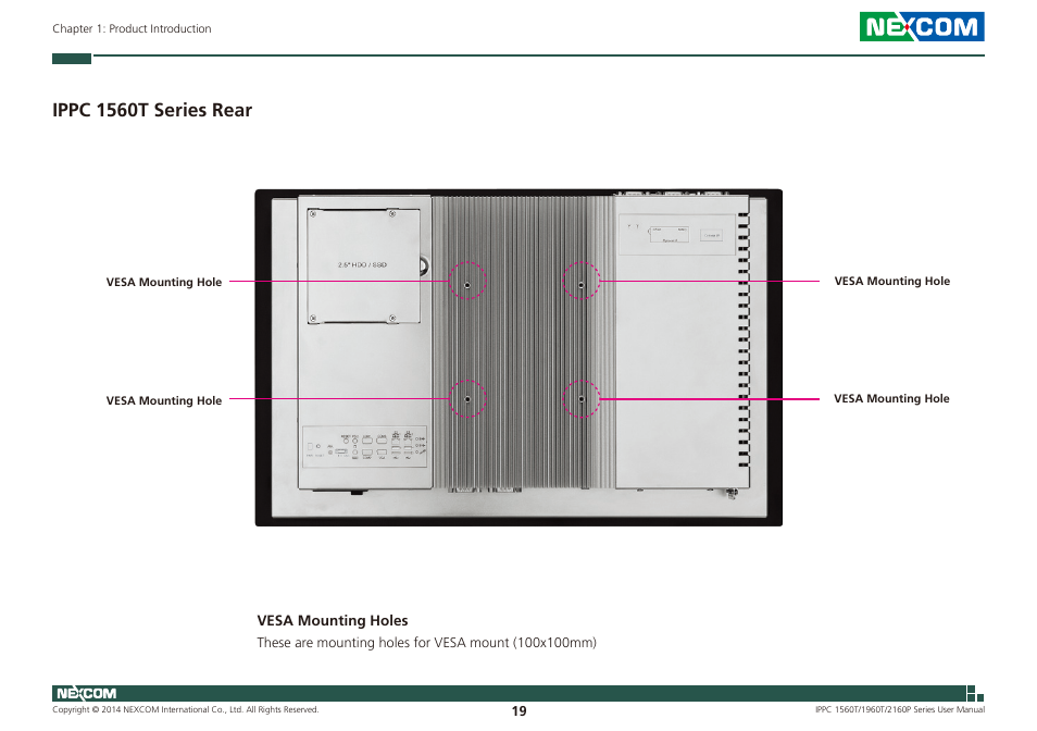 Ippc 1560t series rear | NEXCOM IPPC 1560T User Manual | Page 36 / 135