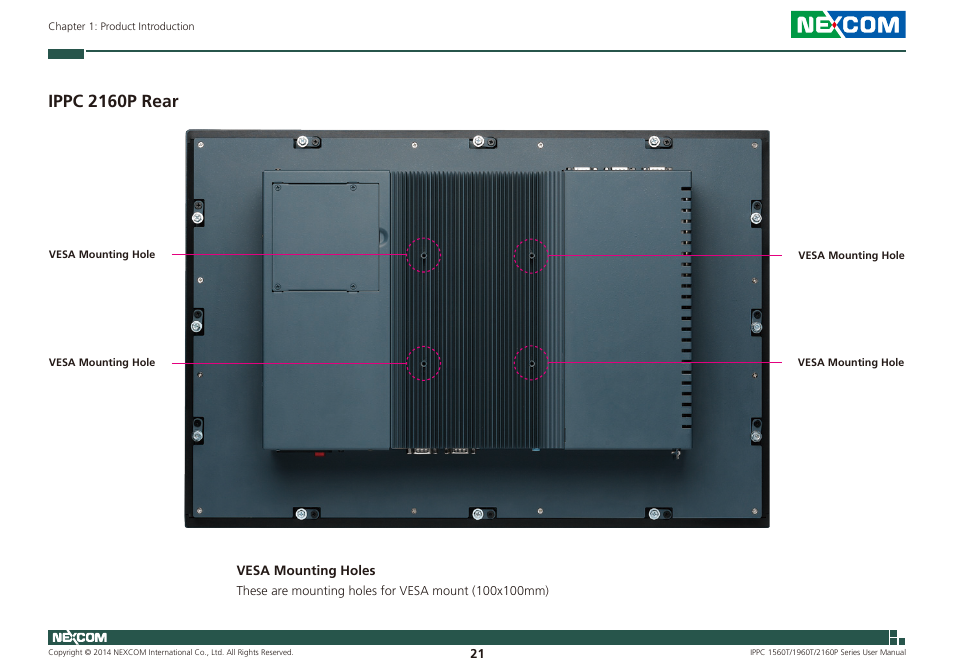 Ippc 2160p rear | NEXCOM IPPC 1560T User Manual | Page 38 / 135