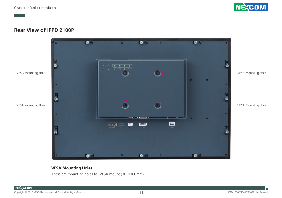 Rear view of ippd 2100p | NEXCOM IPPD 1600P User Manual | Page 26 / 49