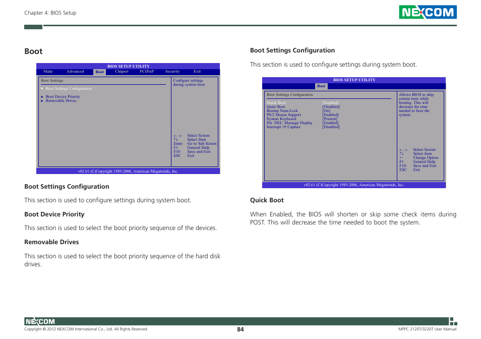 Boot | NEXCOM MPPC 2120T User Manual | Page 100 / 113