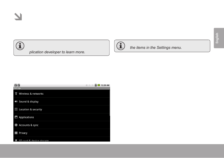 Setting the system options | COBY electronic Kyros MID7005-4G User Manual | Page 35 / 42