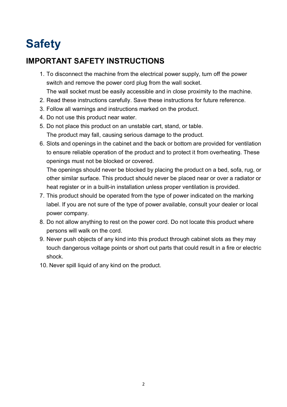 Safety | NEXCOM NPT 1550 User Manual | Page 3 / 41