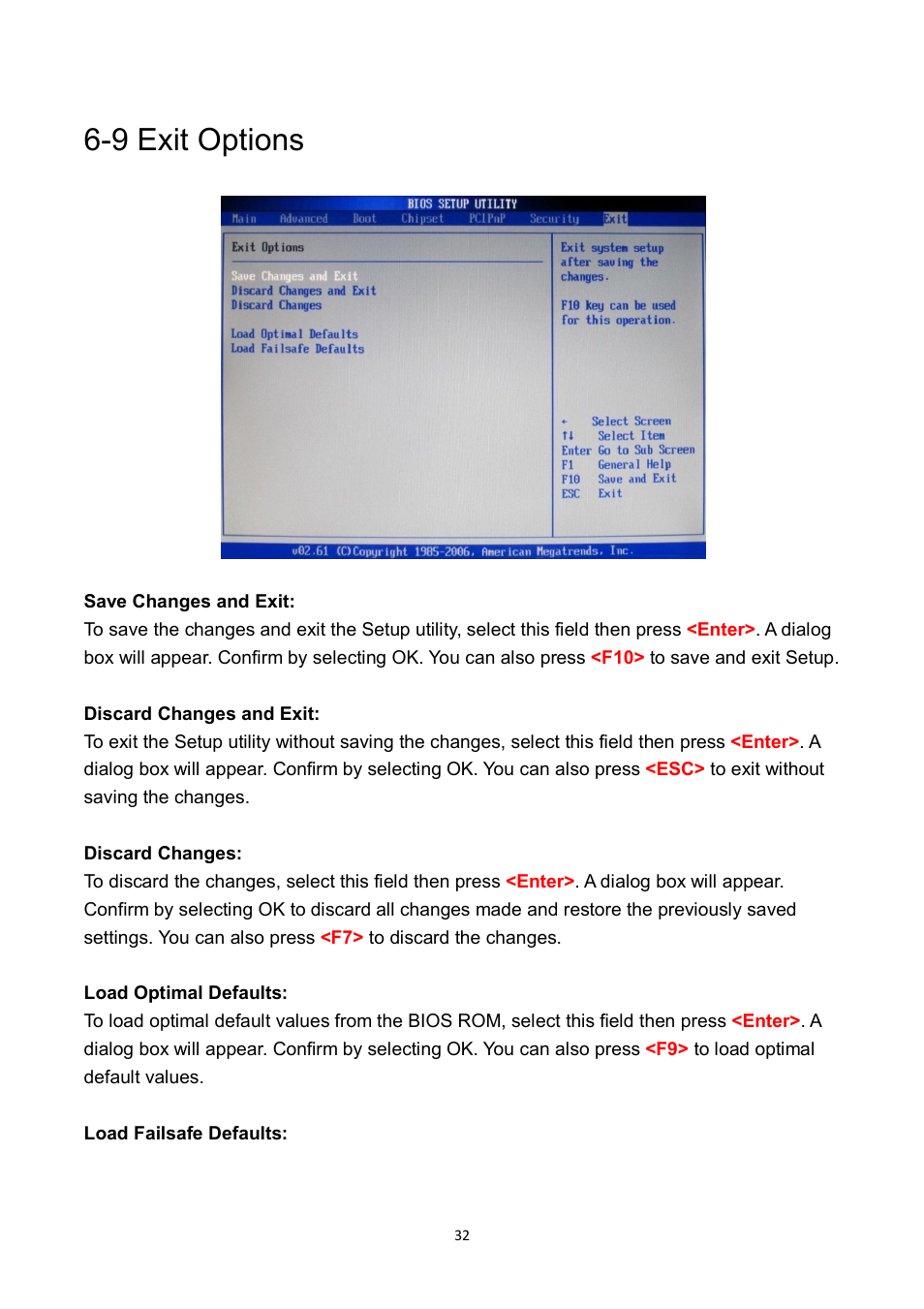 9 exit options | NEXCOM NPT 1550 User Manual | Page 39 / 41