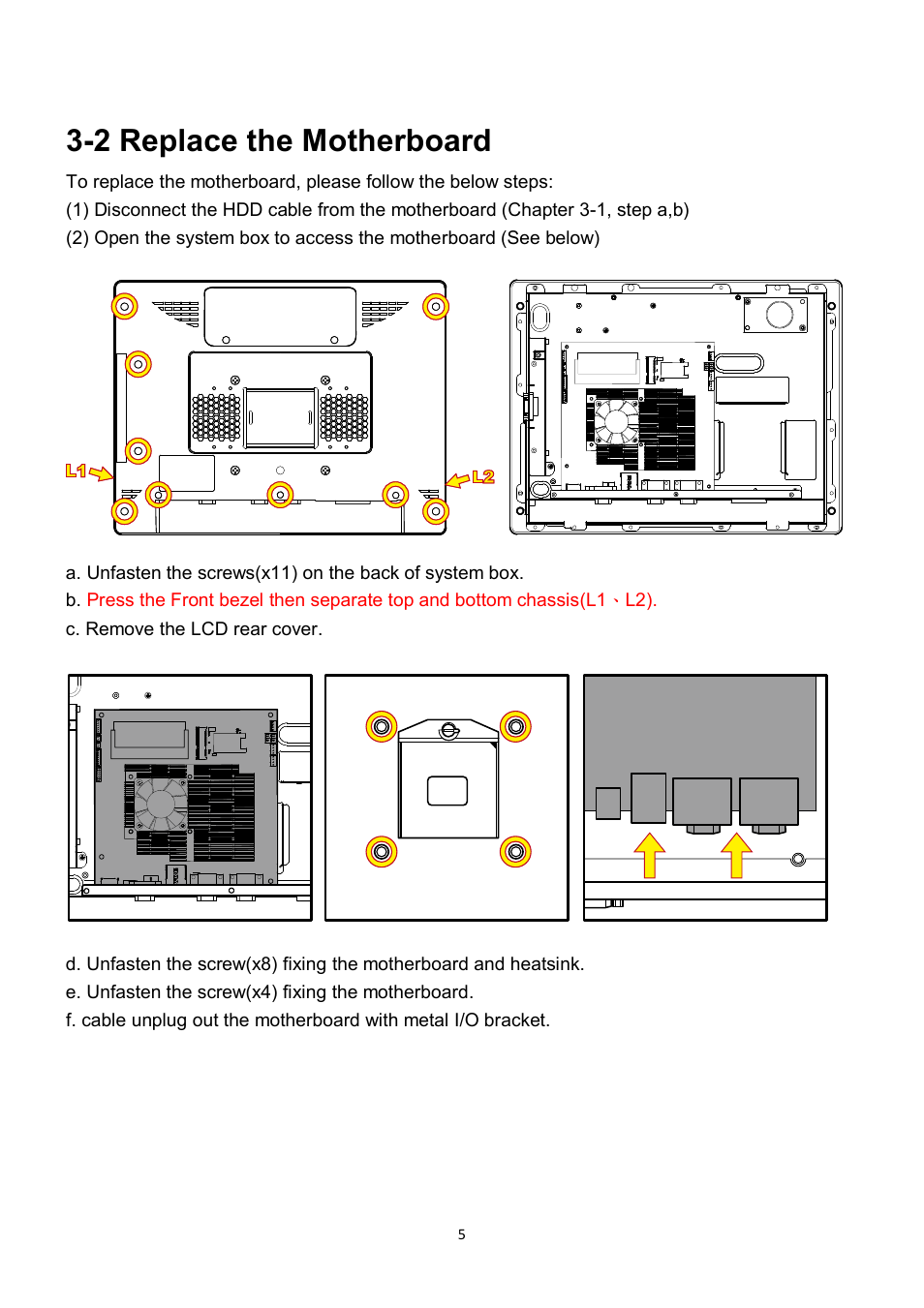 2 replace the motherboard | NEXCOM NPT 5850 User Manual | Page 11 / 45
