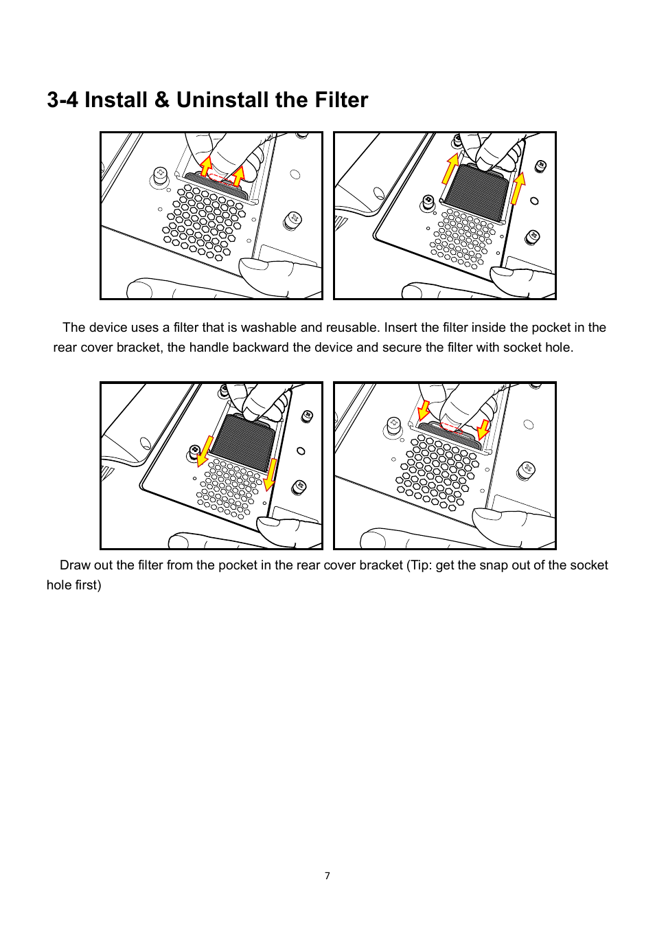 4 install & uninstall the filter | NEXCOM NPT 5850 User Manual | Page 13 / 45