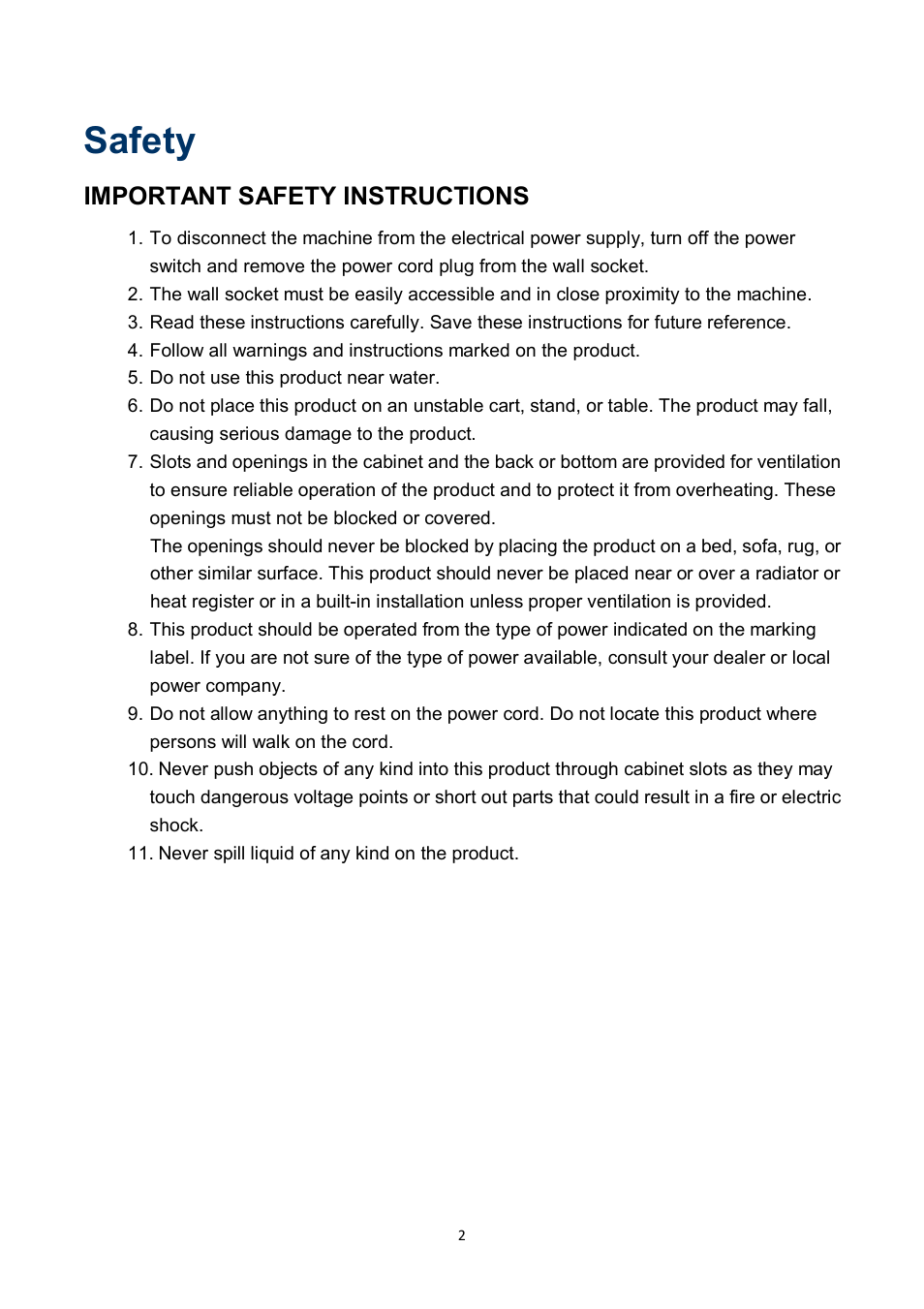 Safety | NEXCOM NPT 5850 User Manual | Page 3 / 45
