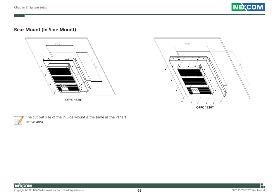 Rear mount (in side mount) | NEXCOM OPPC 1520T User Manual | Page 83 / 110