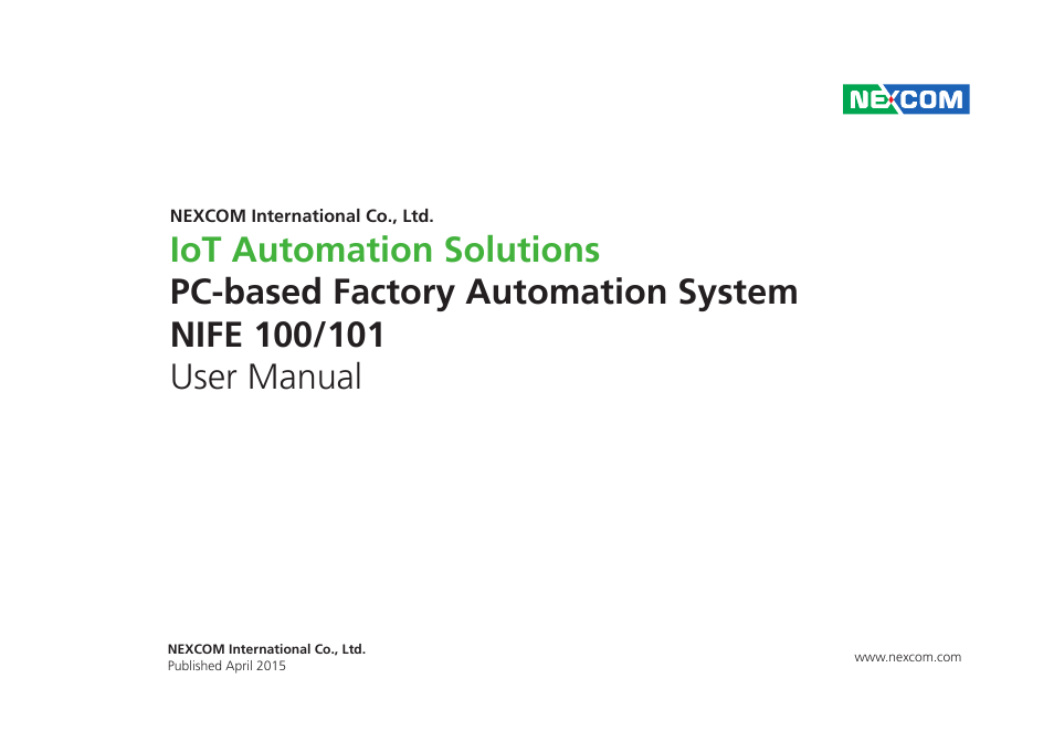 NEXCOM NIFE 100 User Manual | 80 pages