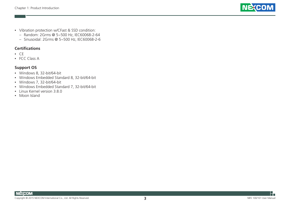 NEXCOM NIFE 100 User Manual | Page 17 / 80