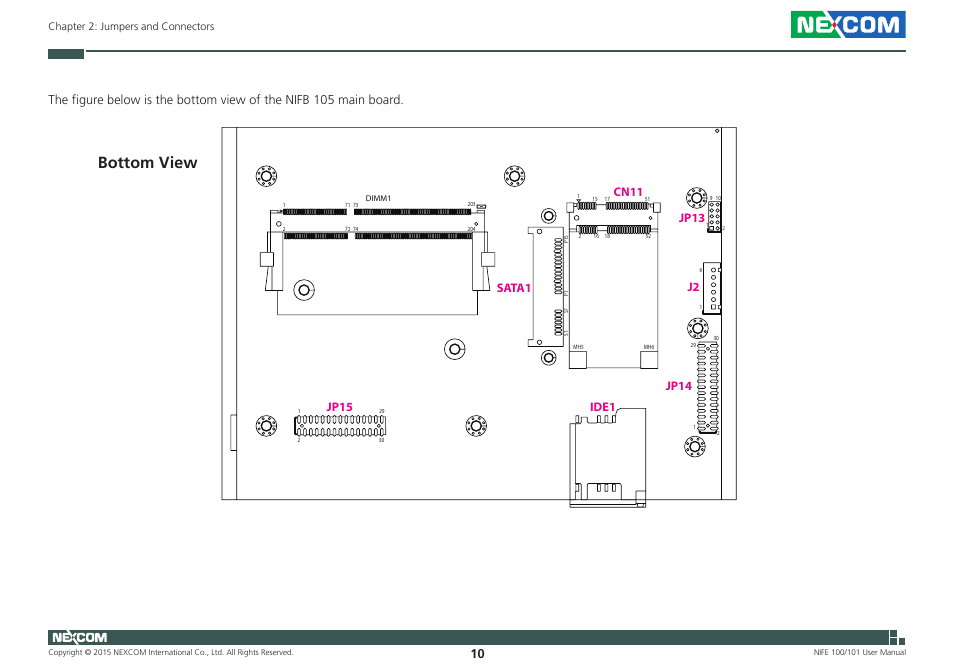 Bottom view | NEXCOM NIFE 100 User Manual | Page 24 / 80