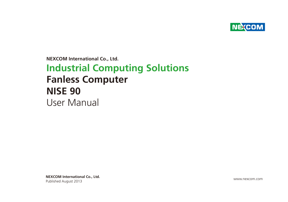 NEXCOM NISE 90 User Manual | 67 pages