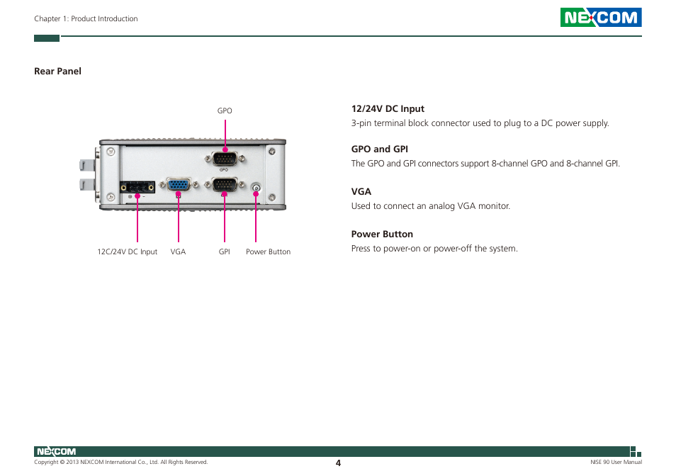 NEXCOM NISE 90 User Manual | Page 18 / 67