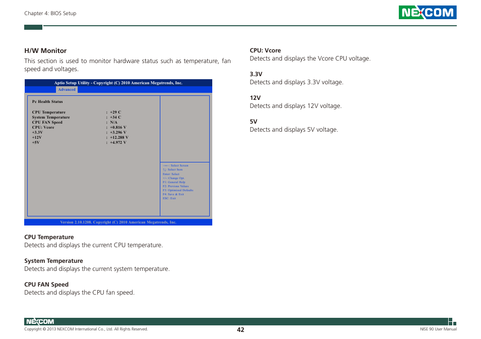 H/w monitor | NEXCOM NISE 90 User Manual | Page 56 / 67