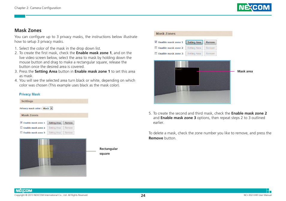Mask zones | NEXCOM NCr-302-VHR User Manual | Page 34 / 66