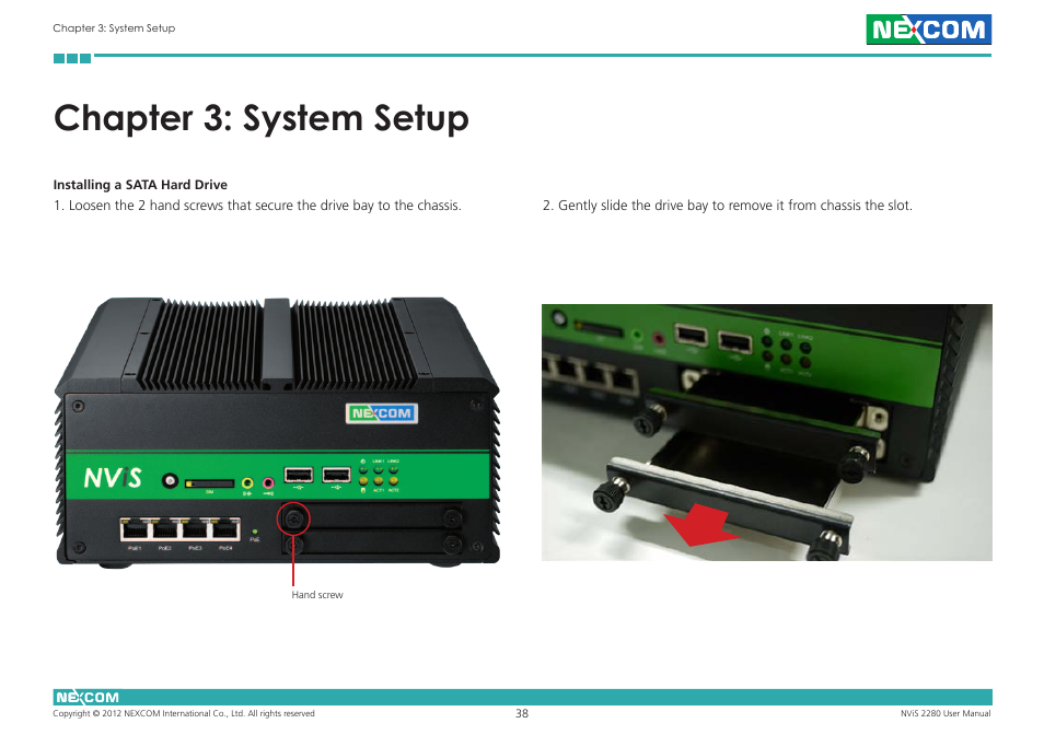 Chapter 3: system setup | NEXCOM NViS 2280 User Manual | Page 51 / 98