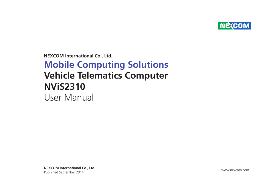 NEXCOM NViS 2310 User Manual | 105 pages