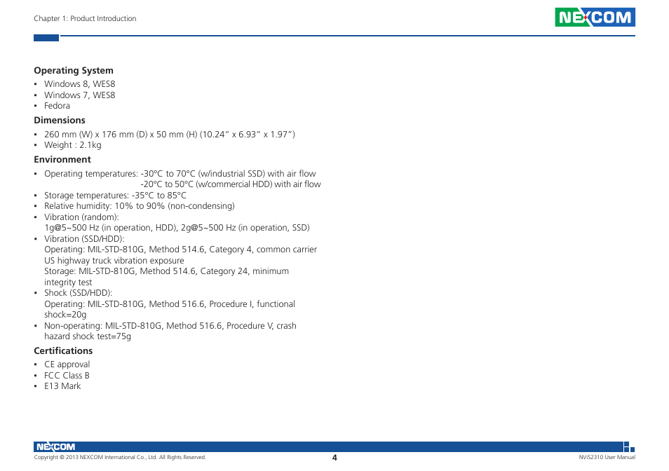 NEXCOM NViS 2310 User Manual | Page 18 / 105