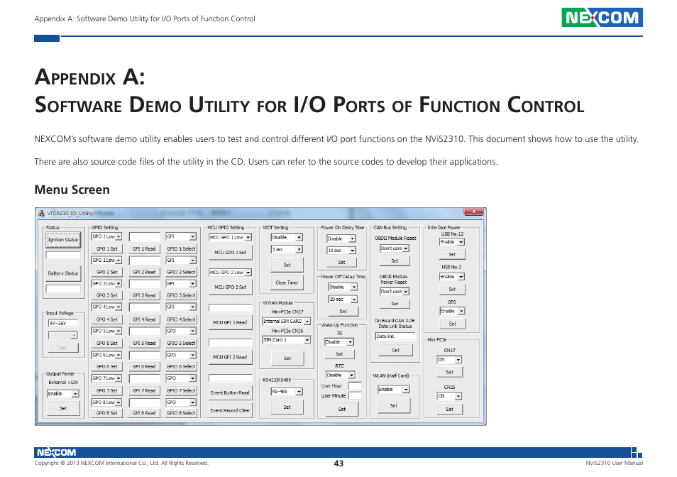 A: s, I/o p | NEXCOM NViS 2310 User Manual | Page 57 / 105