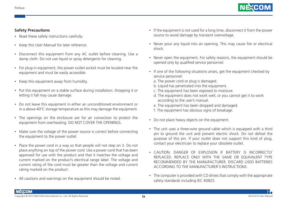 NEXCOM NViS 2310 User Manual | Page 9 / 105