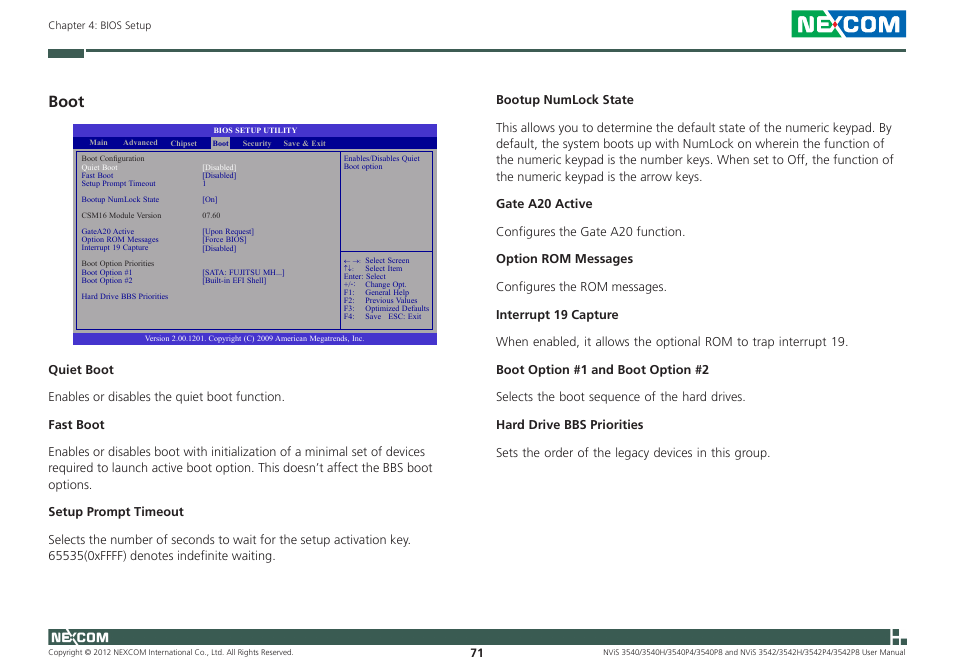 Boot | NEXCOM NViS 3542 User Manual | Page 108 / 159