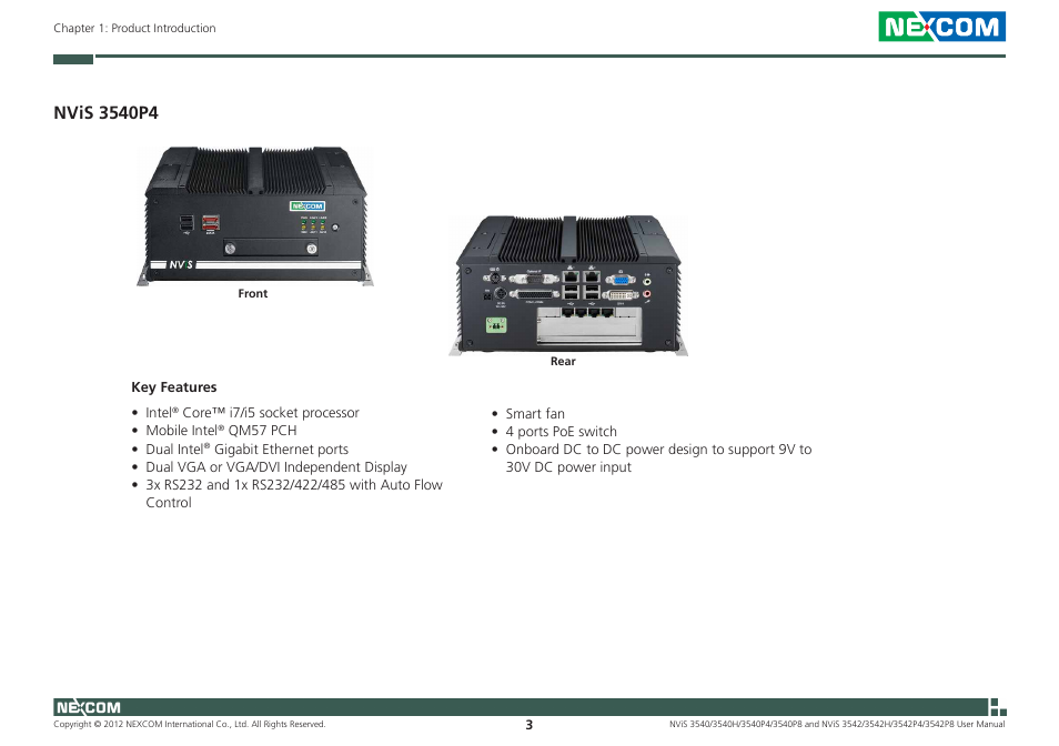 NEXCOM NViS 3542 User Manual | Page 20 / 159