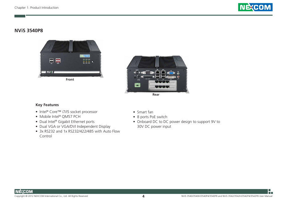 NEXCOM NViS 3542 User Manual | Page 21 / 159