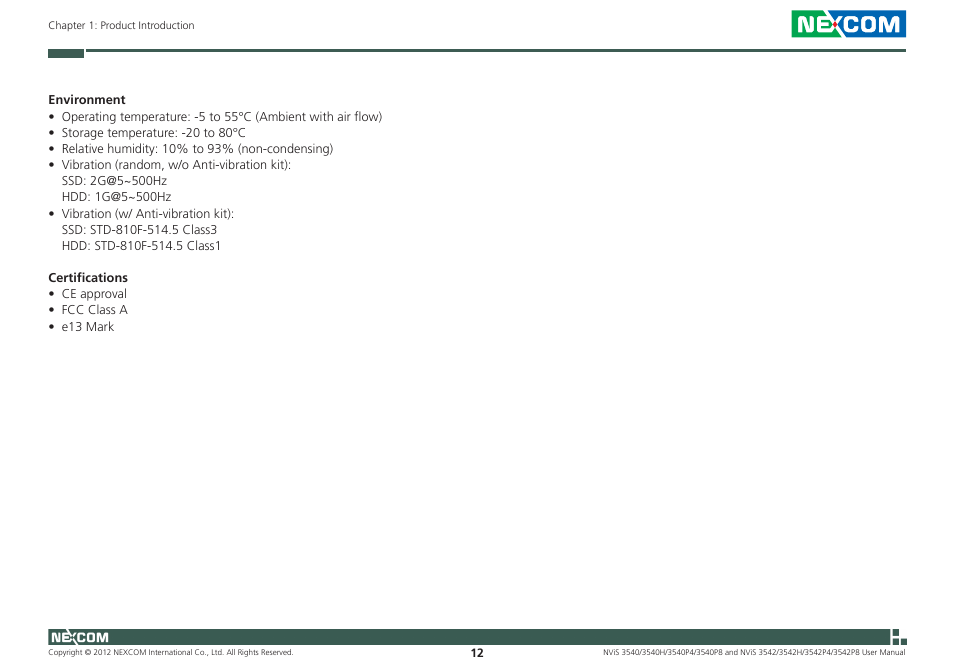 NEXCOM NViS 3542 User Manual | Page 29 / 159