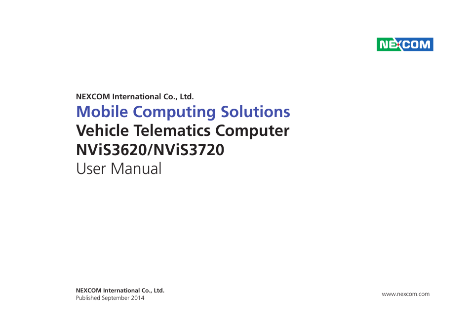 NEXCOM NViS 3620 User Manual | 111 pages