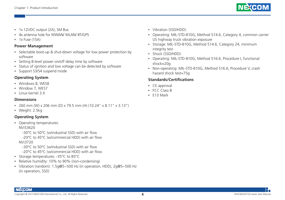 NEXCOM NViS 3620 User Manual | Page 18 / 111